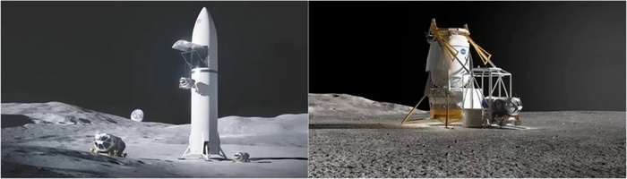    Starship  SpaceX  Blue Moon  Blue Origin. : NASA