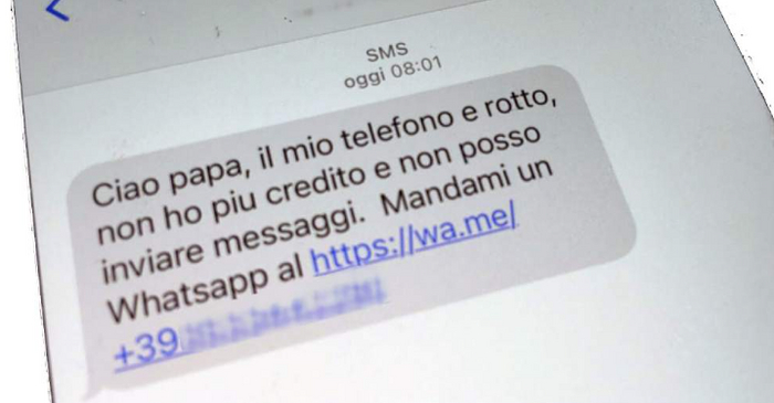 Привет, папа, мой телефон сломан,и я не могу выслать сообщение. Свяжись со мной по номеру и ссылка .