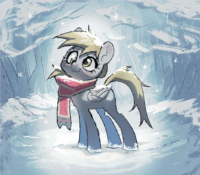 It snowed! - My little pony, Derpy hooves