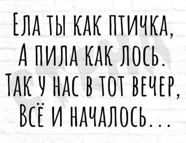 Правильное питание - Лось, Птицы, Картинка с текстом