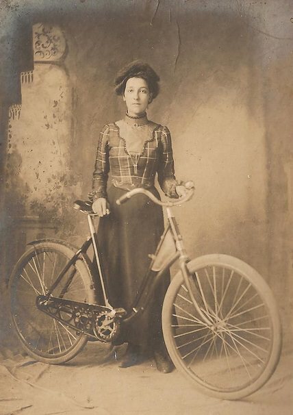 Ladies of the early 20th century and their bicycles - Past, Old photo, Historical photo, 20th century, A bike, Film, History (science), Black and white photo, Retro, Longpost