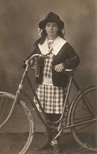 Ladies of the early 20th century and their bicycles - Past, Old photo, Historical photo, 20th century, A bike, Film, History (science), Black and white photo, Retro, Longpost