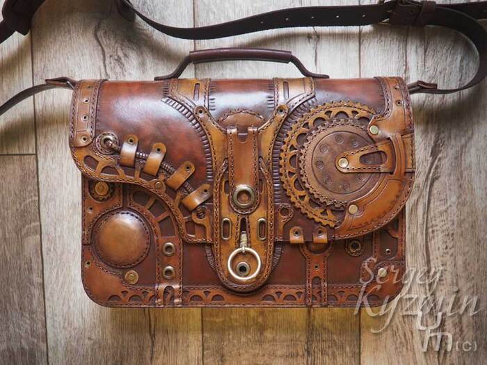 2 new steampunk bags - My, Сумка, Natural leather, Needlework without process, Handmade, Sewing, Leather products, Steampunk, Longpost