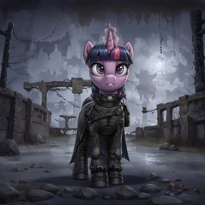 StalkerTwilight) - My, Neural network art, My little pony, PonyArt, Twilight sparkle