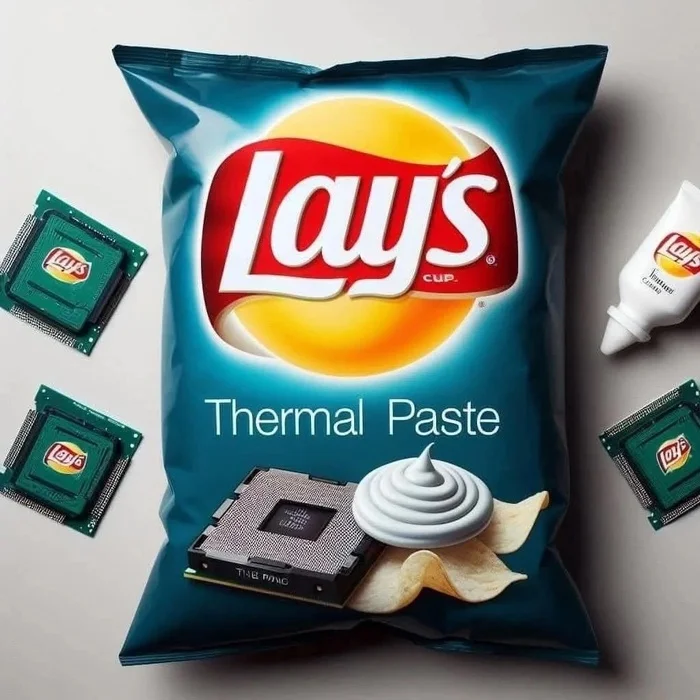 Thermal Paste - Images, Humor, Picture with text, Crisps, Lays, Expectation and reality, It seemed, Fresh, IT humor