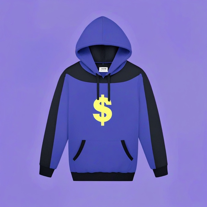 Просто худи с рандомным долларом, мое лого особо и не угадывается)