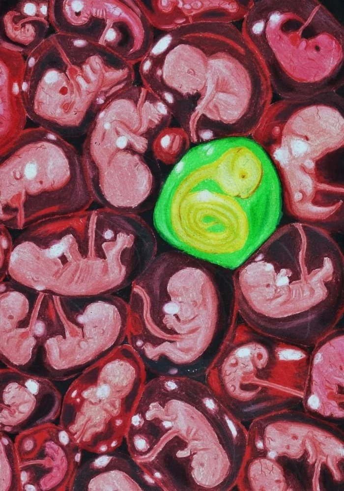 The goal is to give birth to a snake - My, Painting, Drawing, Beginner artist, Artist, Art, Tambov, Russia, Children, Pregnancy, Childbirth, Embryo, Art, Modern Art, Graphics, Men and women, Men, A life, Creation, Family, Society