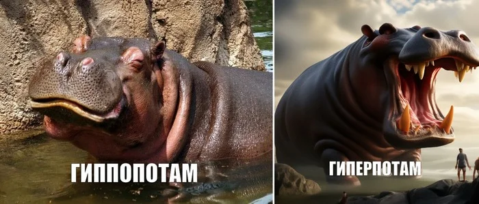 What comes after hyper? - My, hippopotamus, Hyper, Gigantomania, Word formation, Picture with text