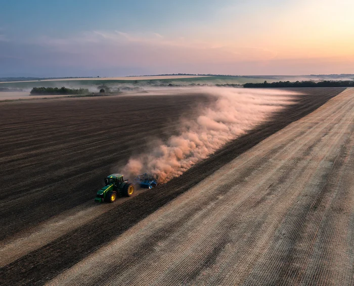 Disking - My, Сельское хозяйство, Field work, Field, Arable land, Rostov region, Landscape, Steppe, Dust, The photo