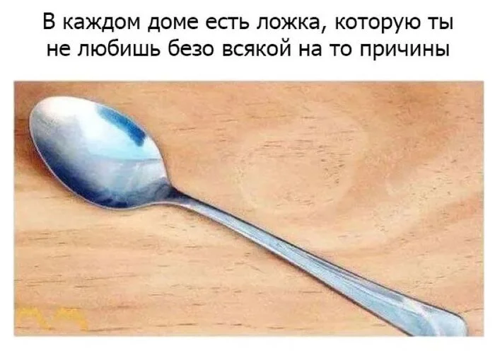 Poor spoon - Picture with text, Humor, Memes, A spoon