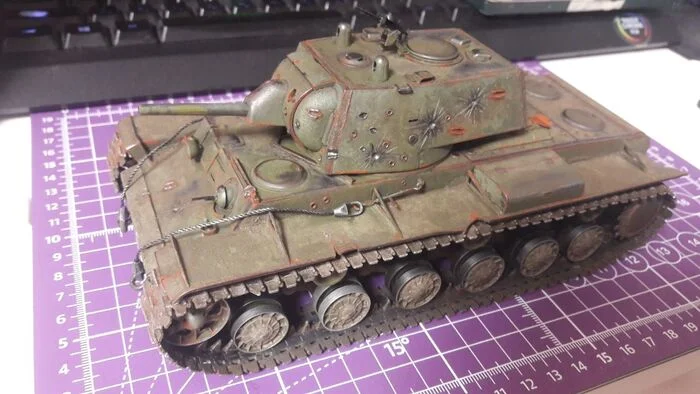 Models KV-1 and SU-100 - My, Scale model, Scale 1:35, Tanks, Modeling, Collecting, Longpost