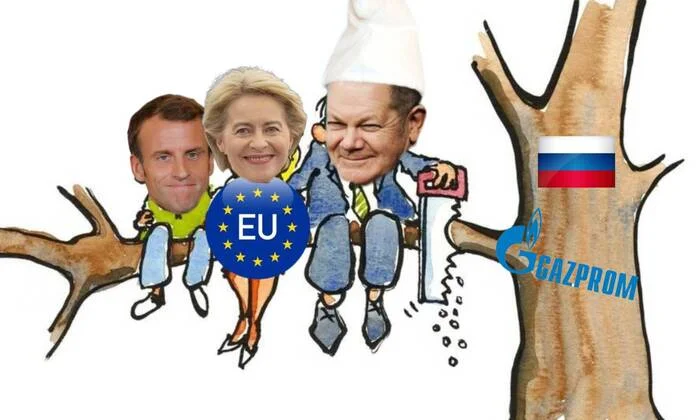 Response to the post Von der Leyen: New European Commission to Work on Pushing Russian LNG Out of EU - My, Sanctions, Gas, European Union, Humor, Memes, Reply to post, Politics