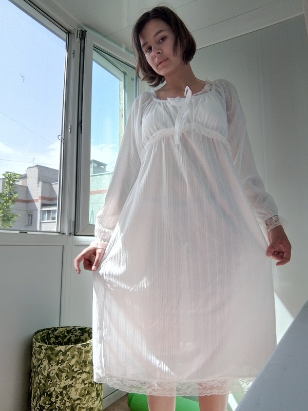 In a nightgown - 18+, Girls, AliExpress, Womens clothing, Shirt, Cloth, Women, NSFW