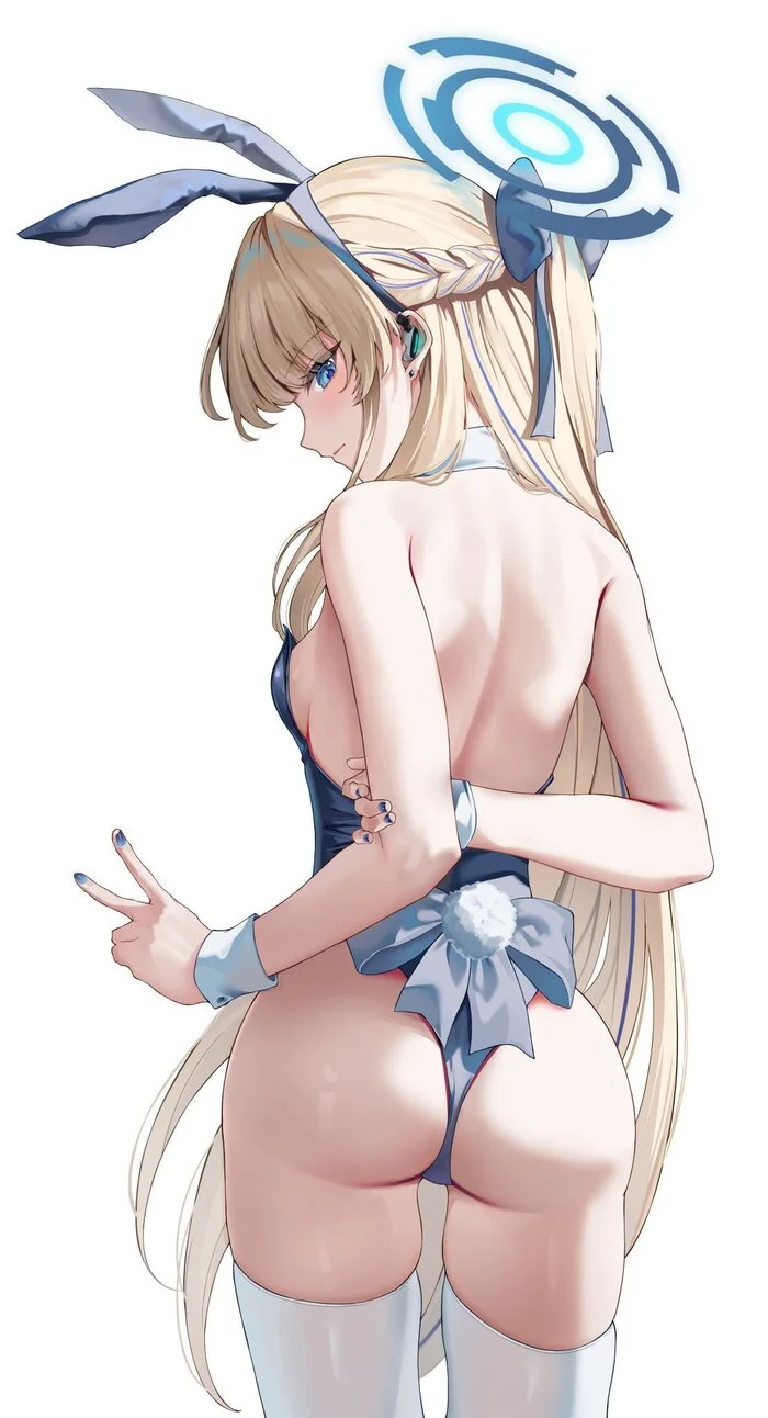 Bunny Toki - Anime, Anime art, Girls, Games, Blue archive, Asuma Toki, Bunnysuit, Bunny tail