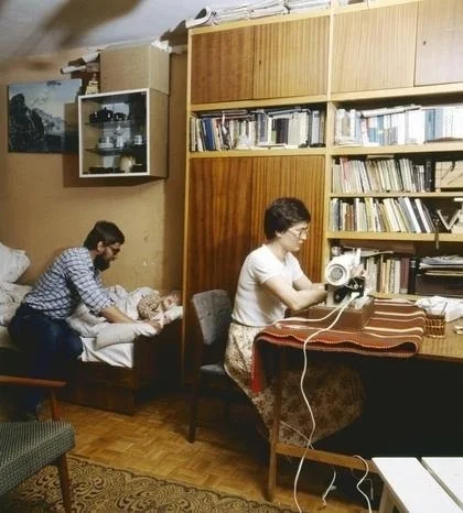 A quiet family evening for Soviet citizens - The photo, the USSR, Evening, Family, Poland