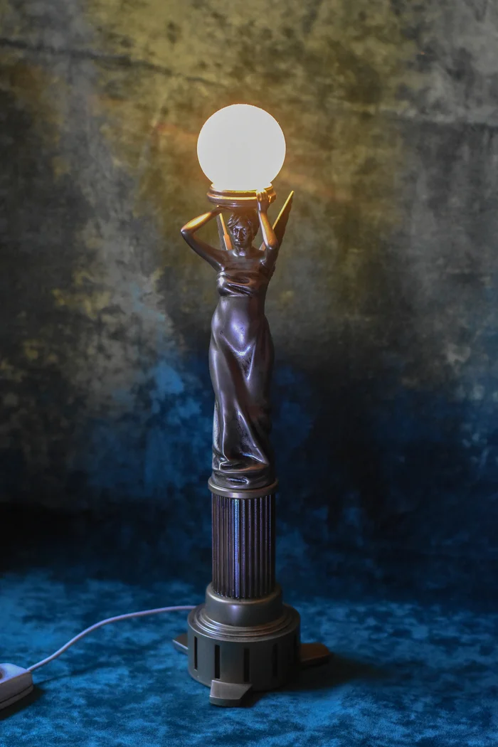 Angel Lamp from Alan Wake - My, 3D printer, Needlework without process, With your own hands, Workshop, Alan wake, Remedy, Craft, Computer games, Crafts, Painting miniatures, Electronics, Merch, 3D печать, Video, Vertical video, Longpost