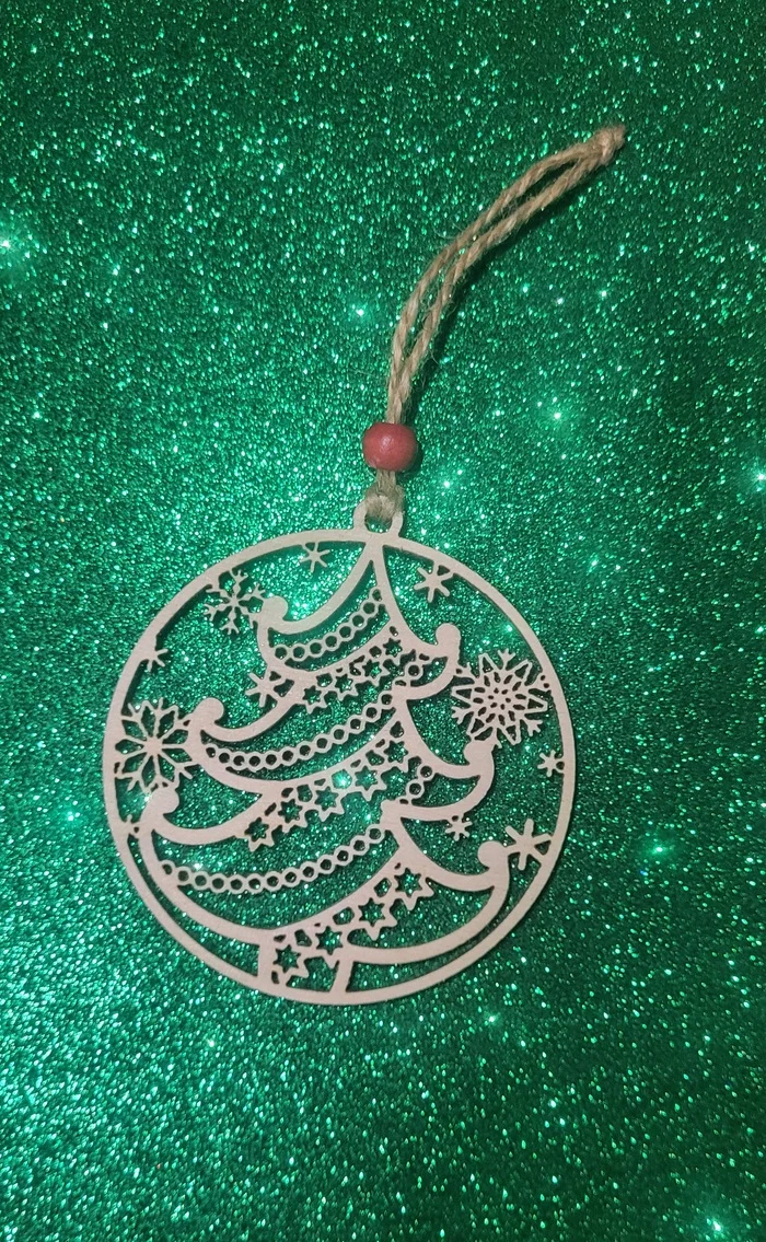 First product on a laser CNC machine. New Year is getting closer) - My, New Year, CNC, Christmas decorations