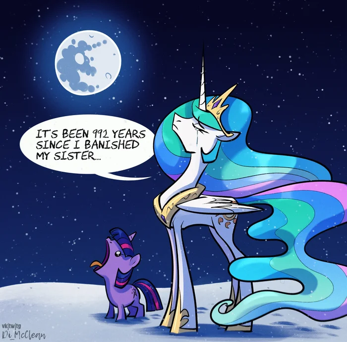 It's been nine hundred and ninety-two years since I banished my sister... - My little pony, Twilight sparkle, Princess celestia