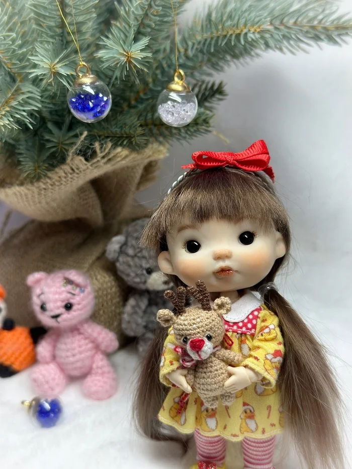 Cute doll ob11 - My, Needlework without process, With your own hands, Jointed doll, Doll, Obitsu, Presents, New Year, Collecting, Collection, Milota, beauty, Longpost