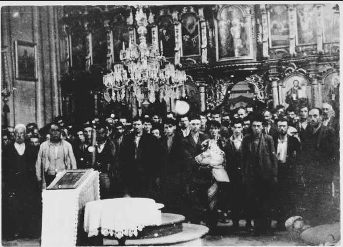 Serbian peasants being forced to convert to Catholicism under threat of physical violence. Croatia, 1941 - History (science), 20th century, Yugoslavia, Serbs, Croats, Genocide, The Second World War, Ustase, Religion, Orthodoxy, Catholic Church, Christianity