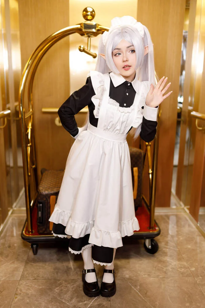 Fifth part of photos of Freeren as a maid - My, Cosplay, Cosplayers, Girls, The photo, Anime, Sousou no Frieren, PHOTOSESSION, Longpost