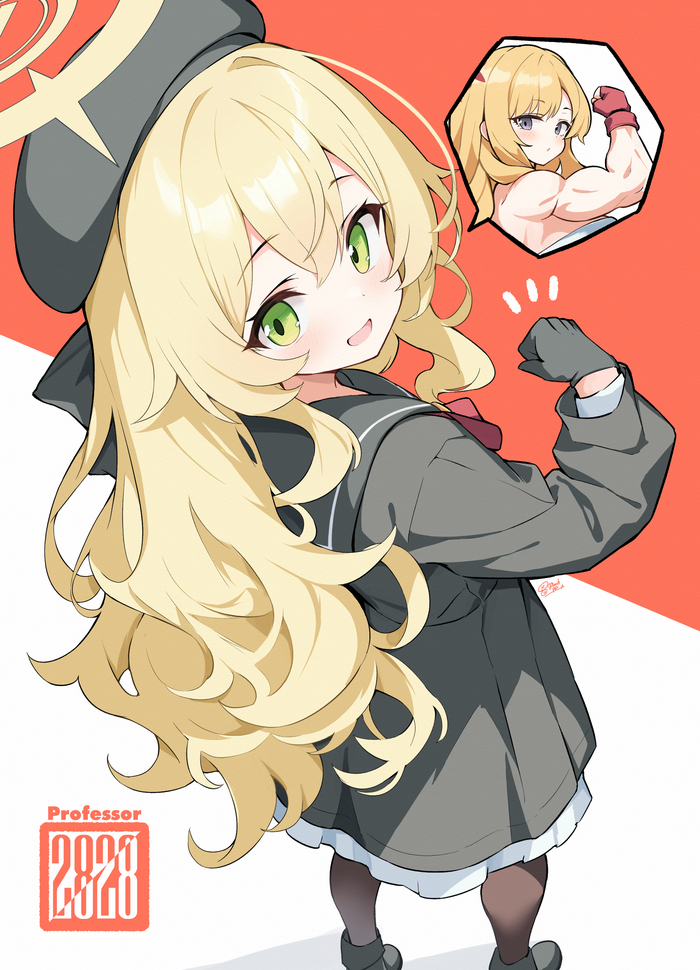 Niya Niya , Anime Art, Loli, Blue Archive, Professor Niyaniya