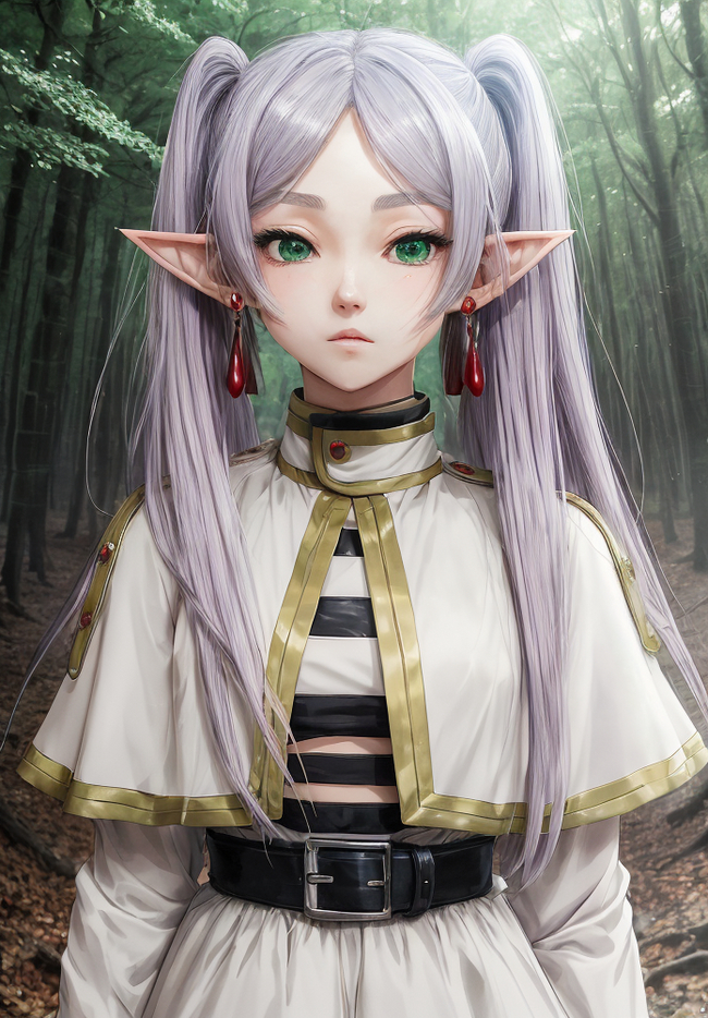 Freeren's View - My, Anime, Neural network art, Girls, Frieren, Sousou no Frieren, Stable diffusion, Elves, Anime art, Longpost