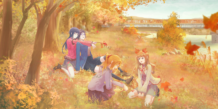 Minami-Chuu Quartet Outdoor , Anime Art, Hibike! Euphonium, Nozomi Kasaki, Mizore Yoroizuka, Yoshikawa yuuko, Natsuki Nakagawa