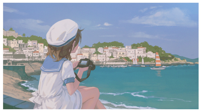  , Anime Art, Original Character, Seifuku, 