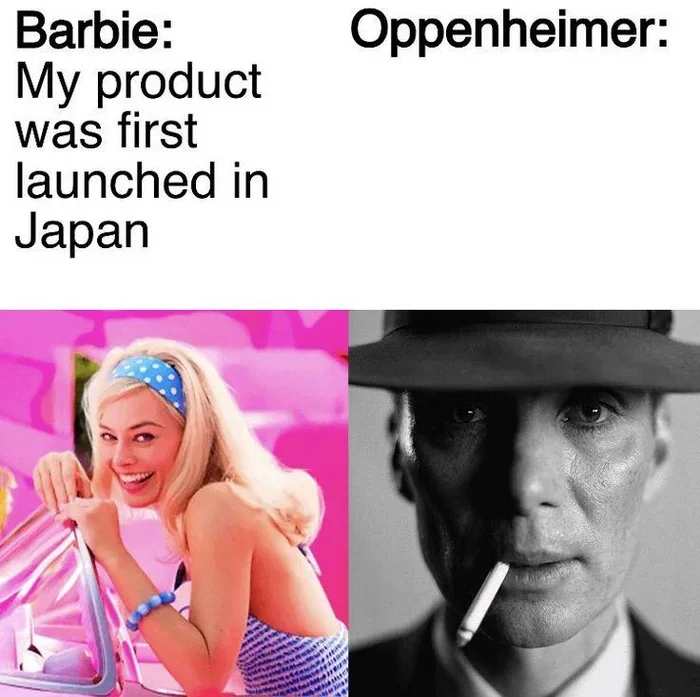 Memes in English - Telegram (link), English language, Humor, Picture with text, Oppenheimer (film), Barbie, Repeat