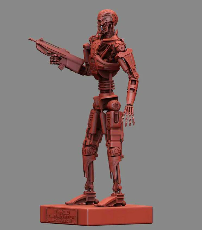 T-600 Terminator Salvation 3D print model - Моё, 3D печать, Моделизм, Покраска миниатюр, Масштабная модель, Терминатор, 3D принтер, Покраска, Стендовый моделизм, Конструктор, Wh miniatures, Длиннопост