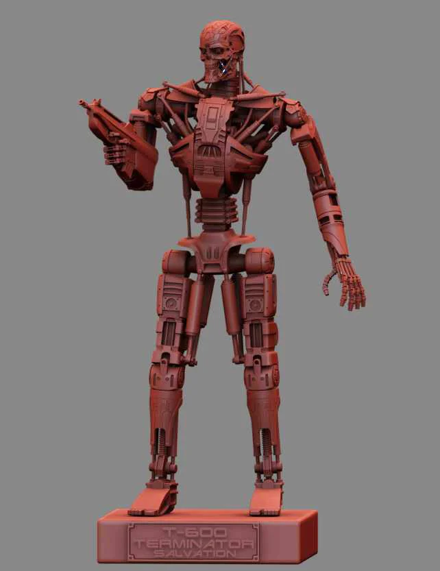 T-600 Terminator Salvation 3D print model - Моё, 3D печать, Моделизм, Покраска миниатюр, Масштабная модель, Терминатор, 3D принтер, Покраска, Стендовый моделизм, Конструктор, Wh miniatures, Длиннопост