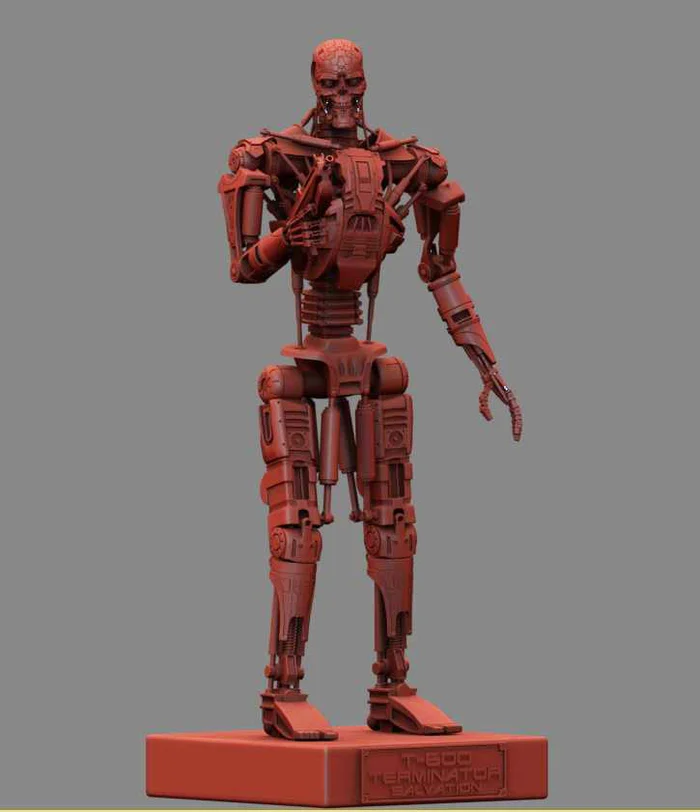 T-600 Terminator Salvation 3D print model - Моё, 3D печать, Моделизм, Покраска миниатюр, Масштабная модель, Терминатор, 3D принтер, Покраска, Стендовый моделизм, Конструктор, Wh miniatures, Длиннопост