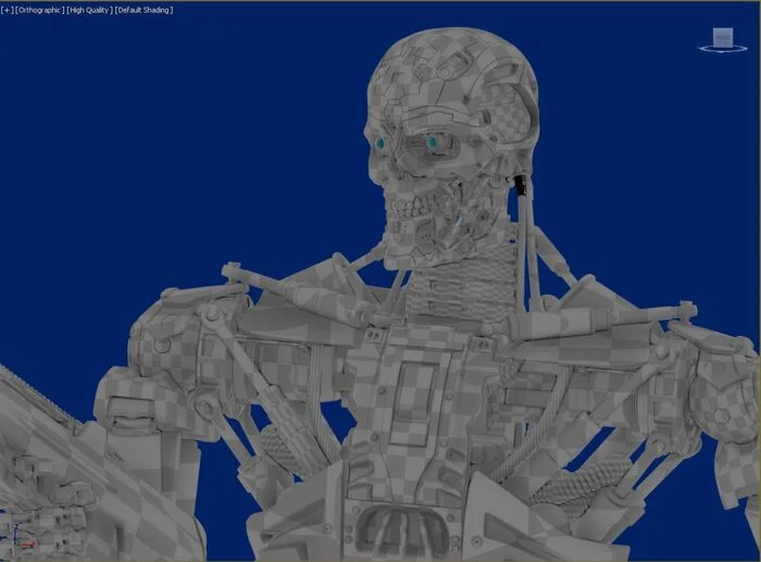 T-600 Terminator Salvation 3D print model - Моё, 3D печать, Моделизм, Покраска миниатюр, Масштабная модель, Терминатор, 3D принтер, Покраска, Стендовый моделизм, Конструктор, Wh miniatures, Длиннопост