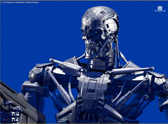T-600 Terminator Salvation 3D print model - Моё, 3D печать, Моделизм, Покраска миниатюр, Масштабная модель, Терминатор, 3D принтер, Покраска, Стендовый моделизм, Конструктор, Wh miniatures, Длиннопост
