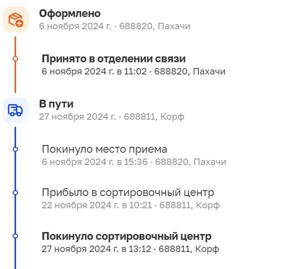 Письмо - Камчатка, Почта России, Письмо