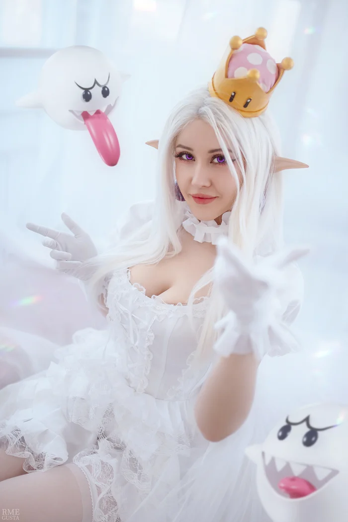 Princess King Boo | Super Mario Bros - My, Fashion model, Cosplay, PHOTOSESSION, Cosplayers, Makeup, Princess, Fanservice, Costume, The photo, Mario, Waist, Figure, Longpost