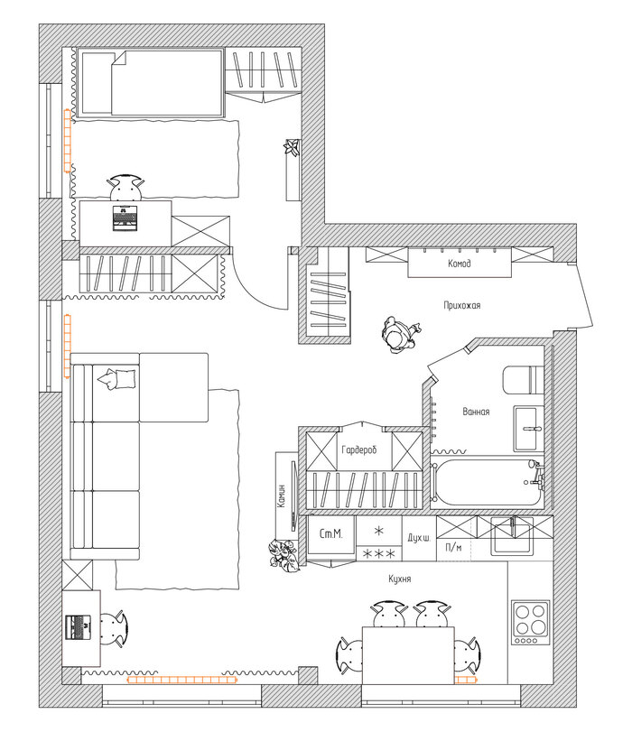 На согласование перепланировки потребовалось что-то около трёх месяцев. Но это оправданные расходы денег и времени.