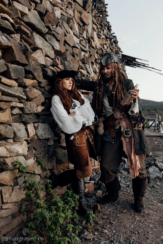 Pirates of the Caribbean | Captain Jack Sparrow & Elizabeth Swann - Cosplay, Captain Jack Sparrow, Elizabeth Swann, Pirates of the Caribbean, Walt disney company, Movies, The photo, VKontakte (link), Longpost