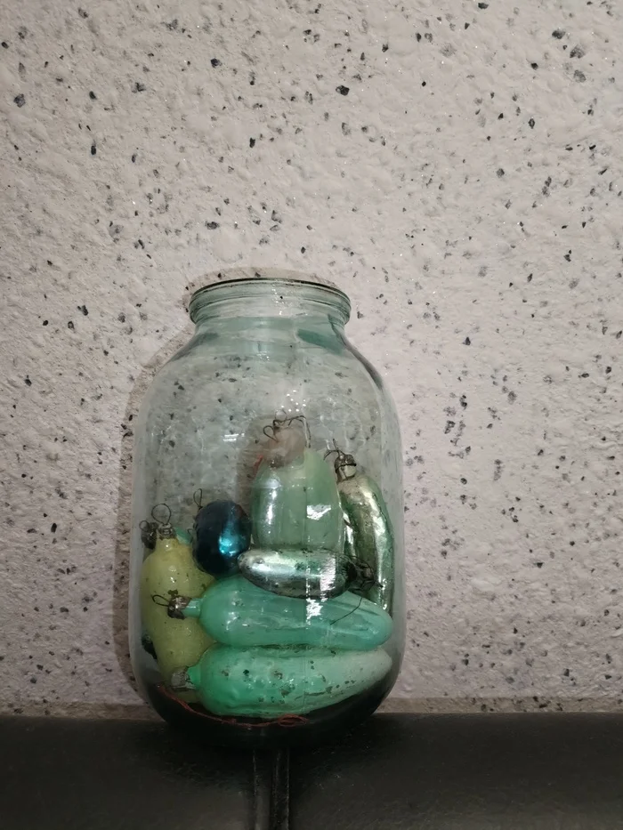 Was I bragging? - My, Dream, Wish, Jar, Cucumbers, Christmas decorations, The photo