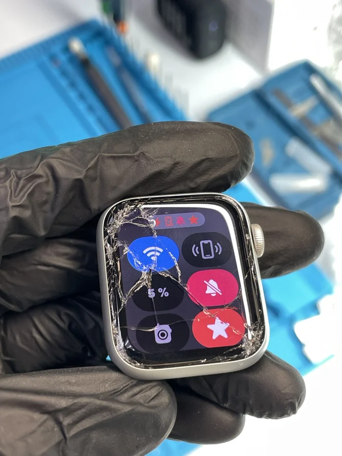 Прислали Apple Watch SE 2023 из г. Орёл. Замена стекла - Моё, Apple Watch, Ремонт телефона, Ремонт Apple, Длиннопост