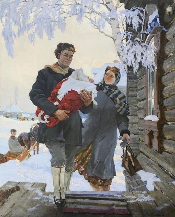 A small winter selection of works by Russian and Soviet artists - the USSR, Painting, Painting, Russia, Longpost