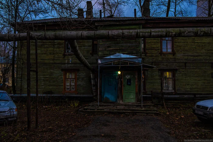 Architectural in the twilight of late autumn - My, Nizhny Novgorod, Autumn, Town, Evening, Longpost