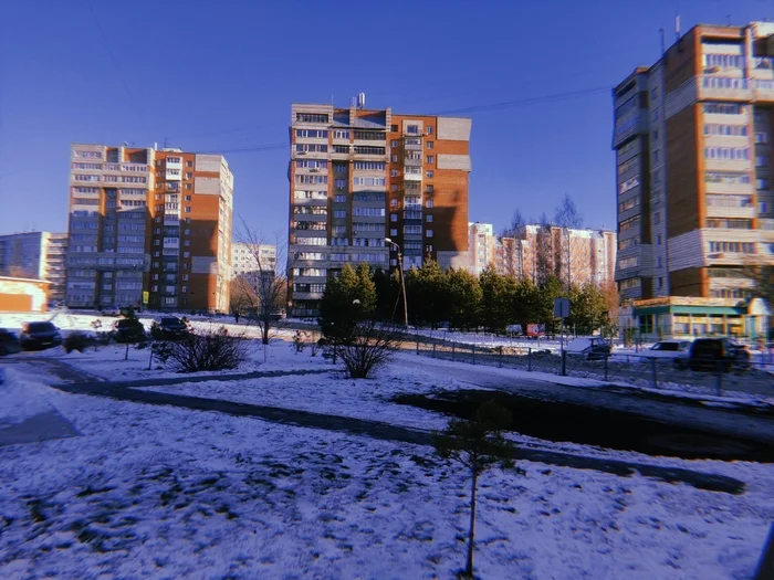 Tolbukhin Street - Novosibirsk, Novosibirsk region, Snow, Mobile photography, Walk