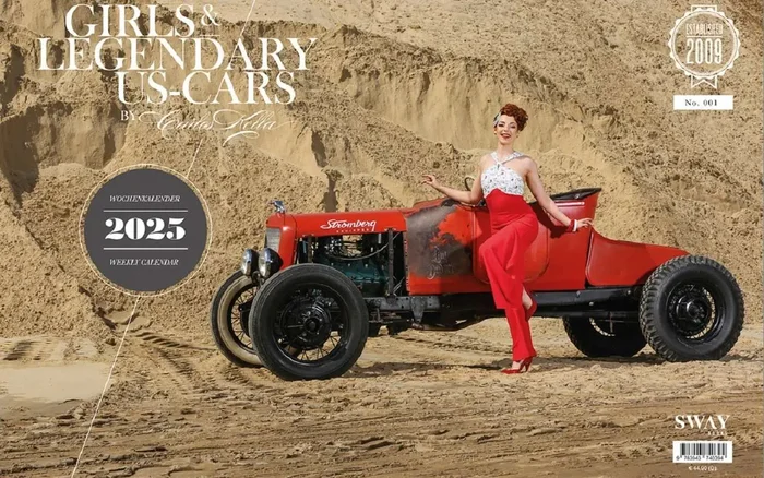 Carlos Kella's 2025 Calendar Girls and Legendary Cars of the USA - The calendar, 2025, Girls, The photo, Auto, Longpost