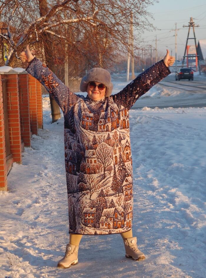 Dress Winter - My, Vertical video, Workshop, Knitting, Needlework with process, Manufacturing, The dress, Video, Longpost