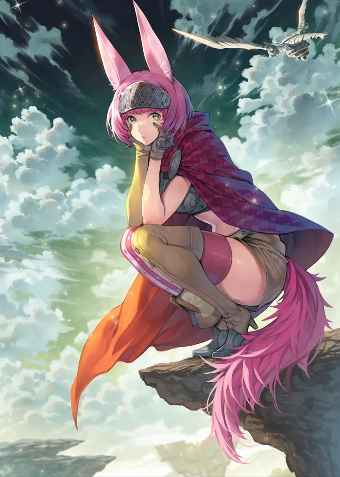 Катерина - Арт, Аниме, Anime Art, Metaphor: ReFantazio, Animal Ears, Хвост, Game Art, Игры, Catherina Grann