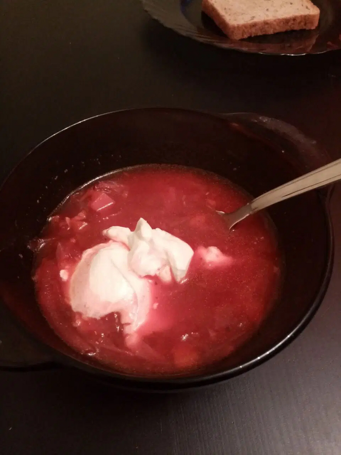 Йогурт Lactica в супе.