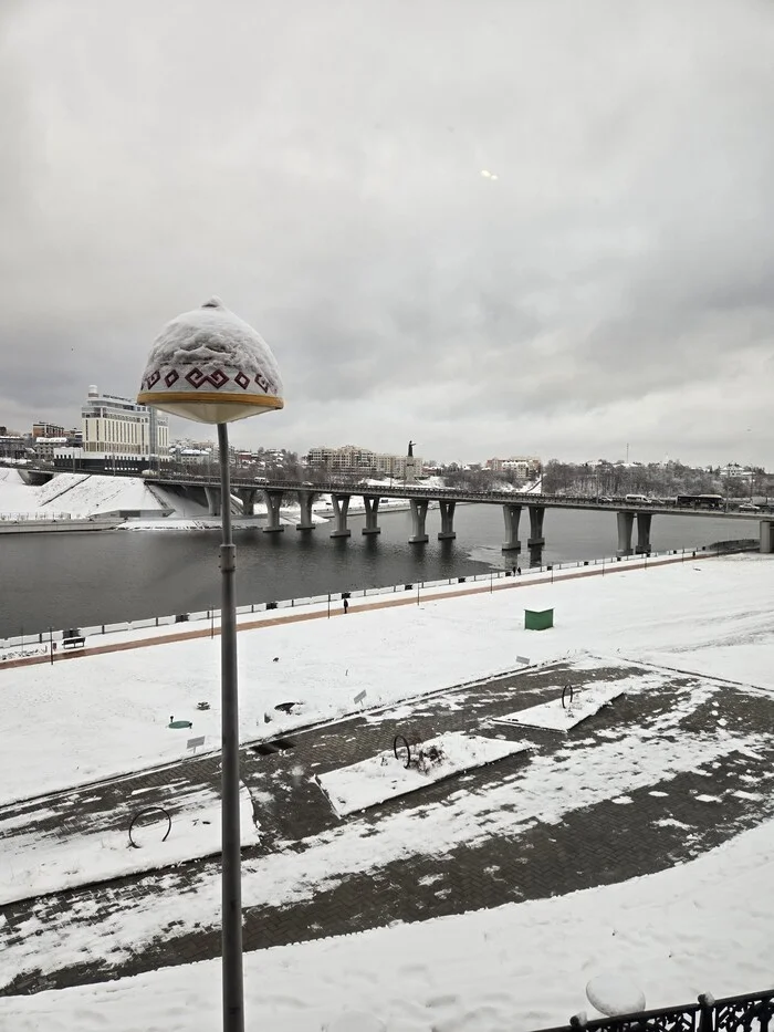 Cheboksary b/w - My, Cheboksary, Black and white photo, Winter, The photo