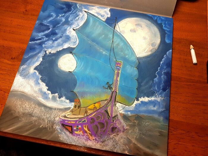 Референсом данной работы была одна из картин Марка Симонетти